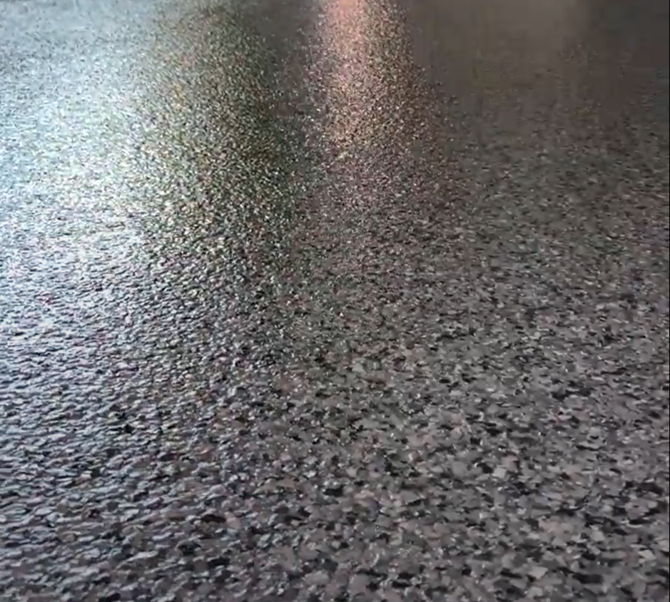 XPS nighfall epoxy flake floor in a commercial office space in Draper UT, a suburb of Gillette.